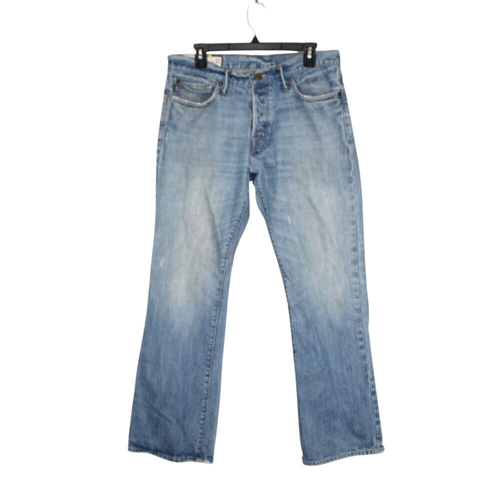 Y2K Abercrombie and Fitch mens jeans size 32x30 medium wash button fly faded